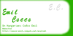 emil csecs business card